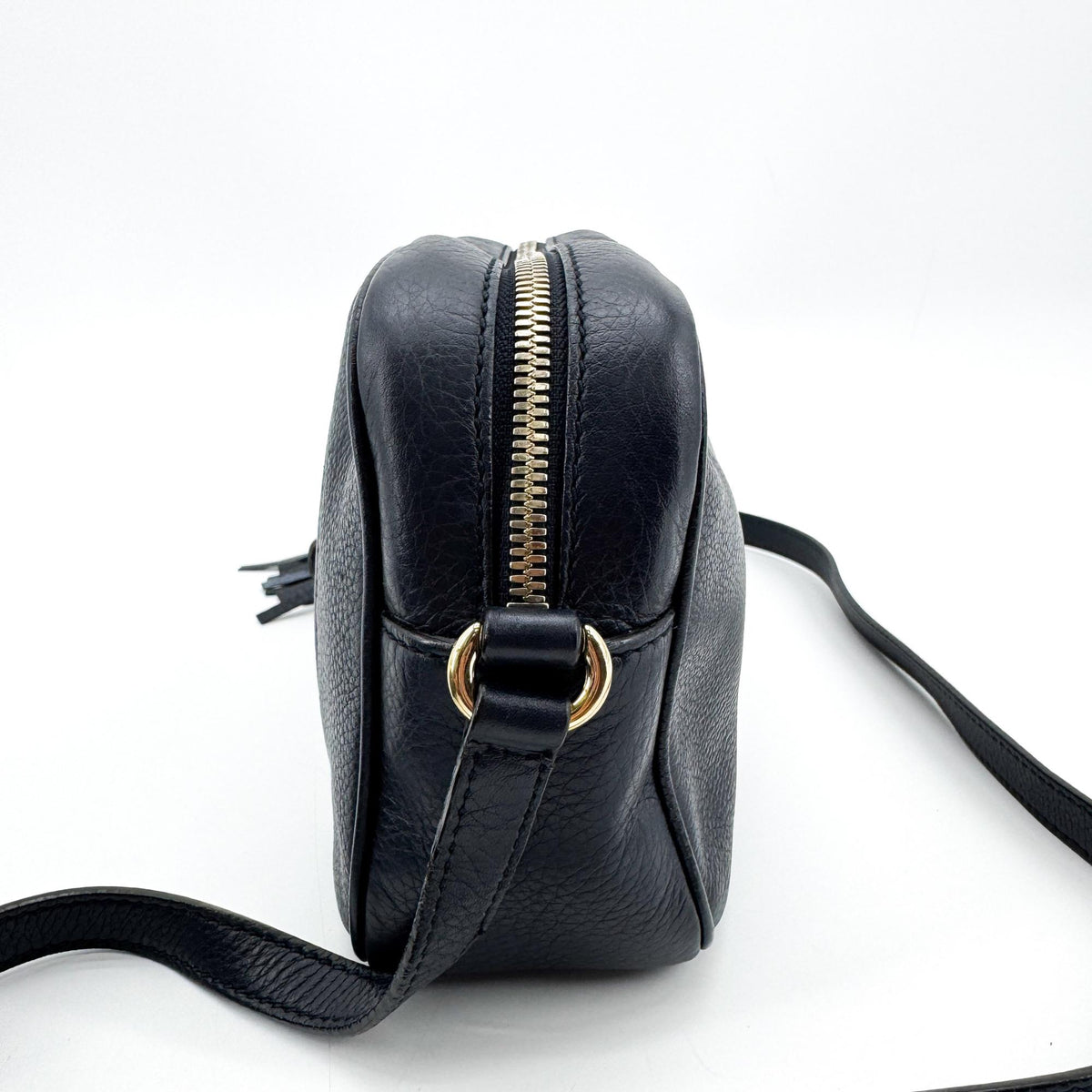 Gucci Soho Disco Leather, Navy, Leather, Crossbody Bag