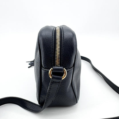 Gucci Soho Disco Leather, Navy, Leather, Crossbody Bag