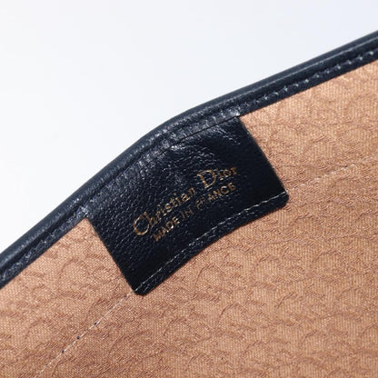 Christian Dior Homme Logo Clutch Leather, Navy, Leather, Clutch