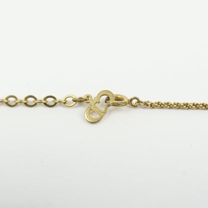 Christian Dior Vintage CD Pendant Metal with Crystals, Gold, Gold Plated, Necklace
