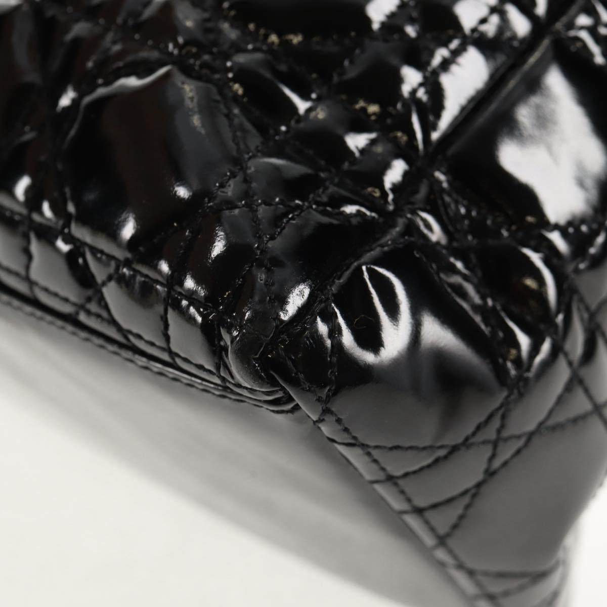 Christian Dior Lady Dior Bag Patent, BLACK, PATENT_LEATHER, Handbag