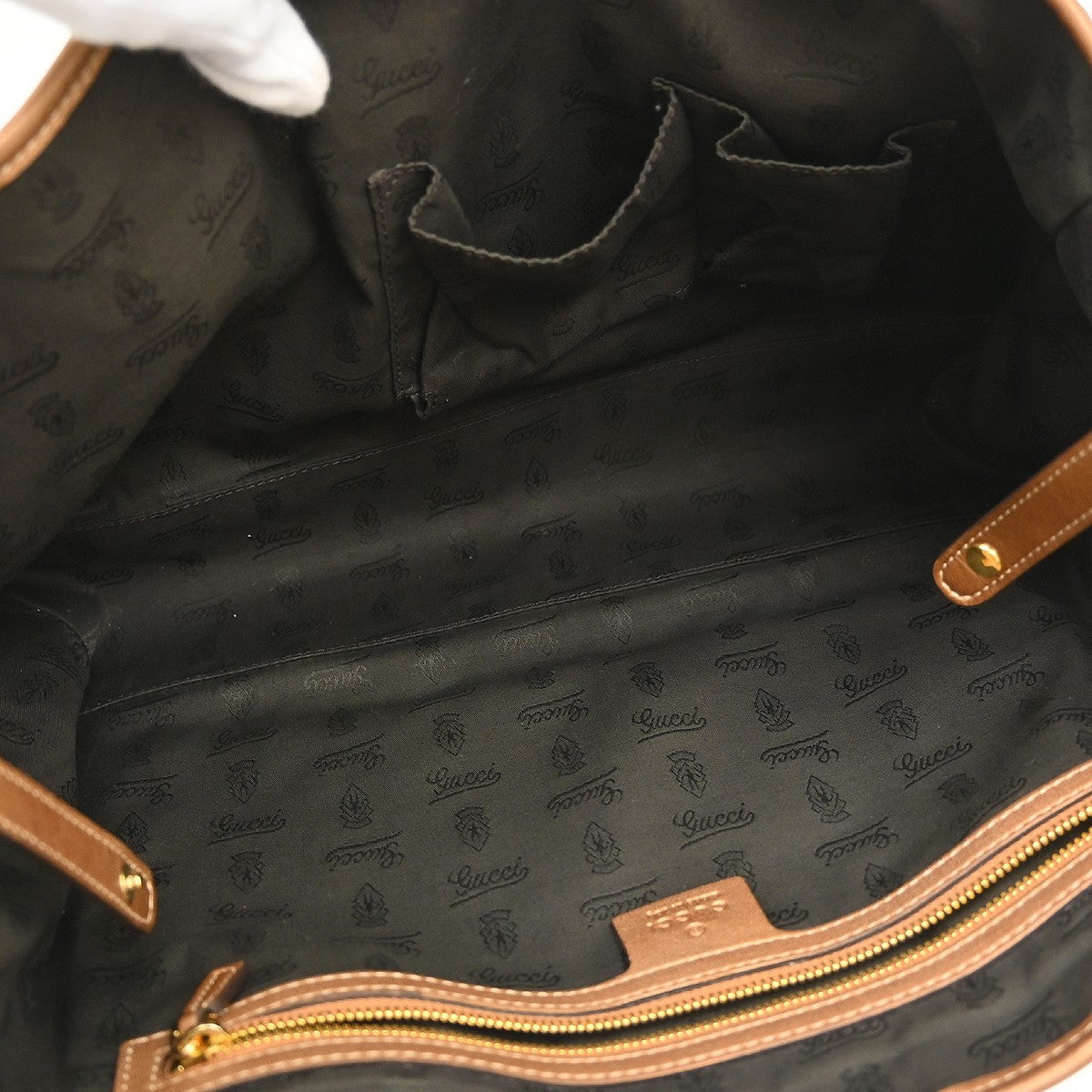 Gucci Twins GG Canvas with Leather, Beige, Canvas, Tote Bag
