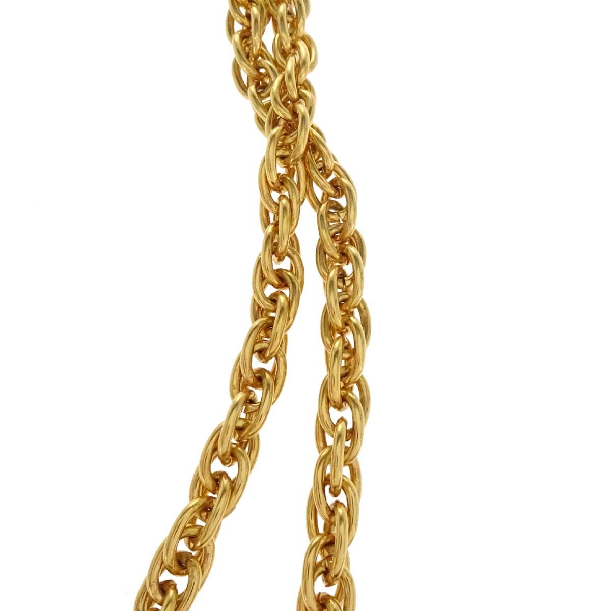 Chanel Vintage CC Pendant Drop Metal with Gripoix, Multicolour, Gold Plated, Necklace