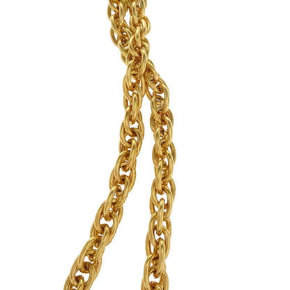 Chanel Vintage CC Pendant Drop Metal with Gripoix, Multicolour, Gold Plated, Necklace