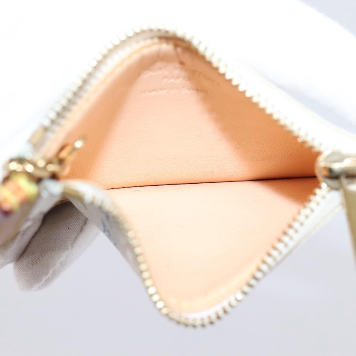 Louis Vuitton Pochette Clés Monogram Canvas, White, Canvas, Wallet