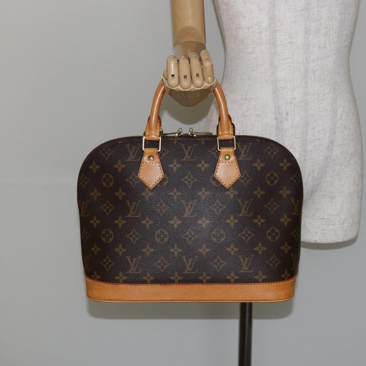 Louis Vuitton Alma Handbag Monogram Canvas, BROWN, CANVAS, Handbag