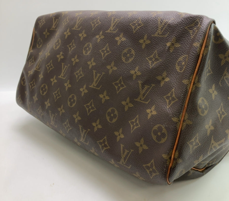 Louis Vuitton Speedy Handbag Monogram Canvas, Brown, Canvas, Handbag
