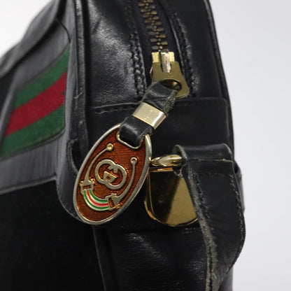 Gucci Sherry line shoulder Suede, Black, Suede, Handbag
