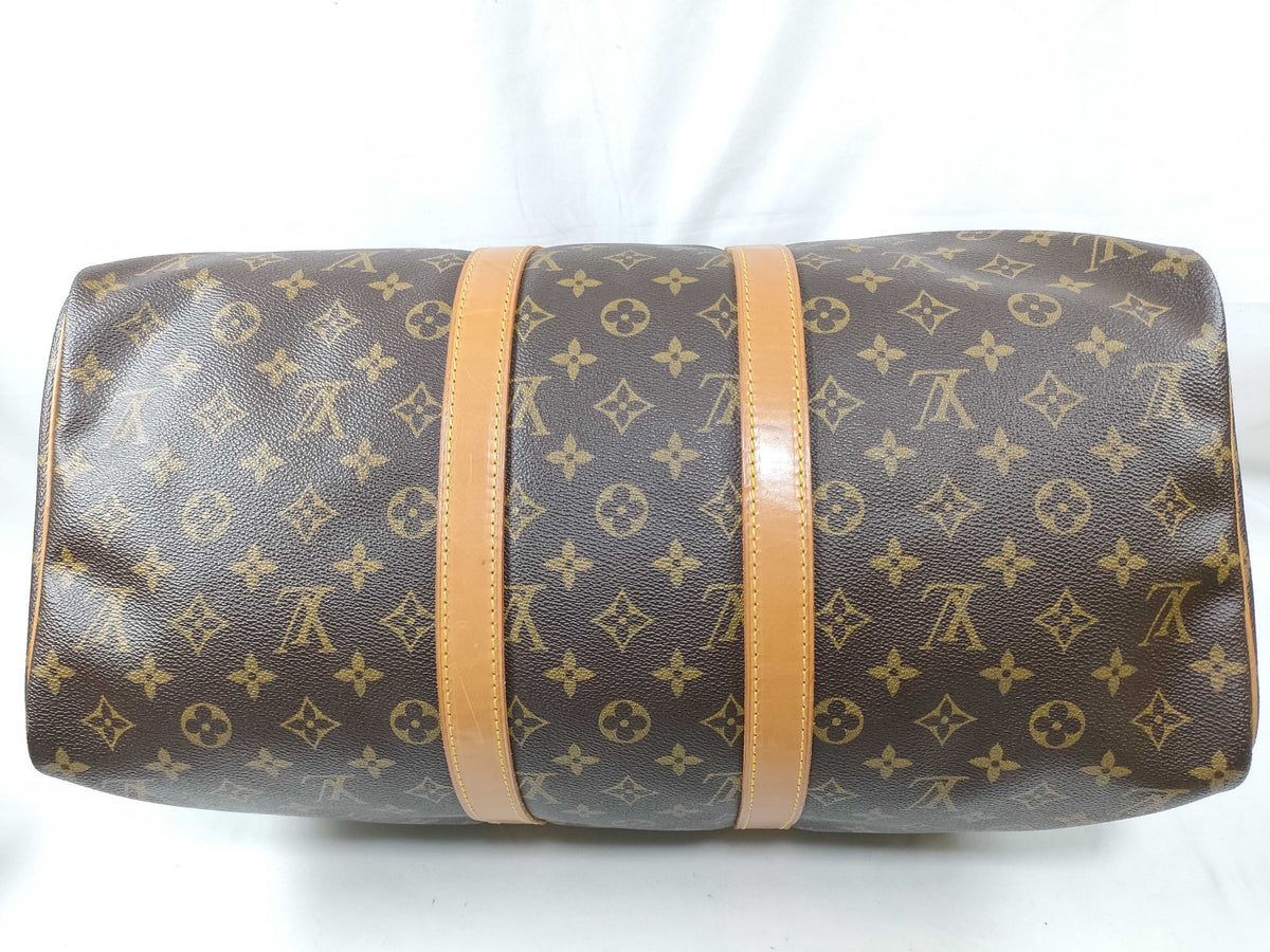 Louis Vuitton Keepall Monogram Canvas, Brown, Canvas, Travel Bag