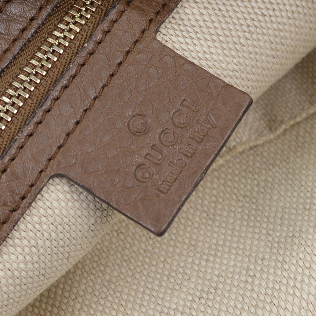 Gucci Soho Chain Hobo Leather, Brown, Leather, Shoulder Bag