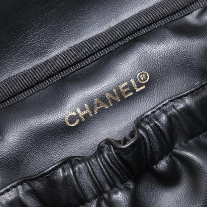 Chanel Vintage Timeless Cosmetic Case Caviar, Black, Leather, Clutch