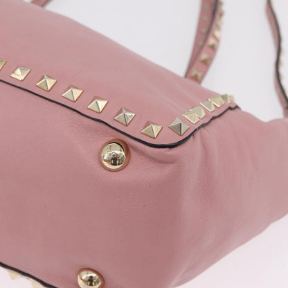 Valentino Garavani Rockstud Soft Leather, Pink, Leather, Tote Bag