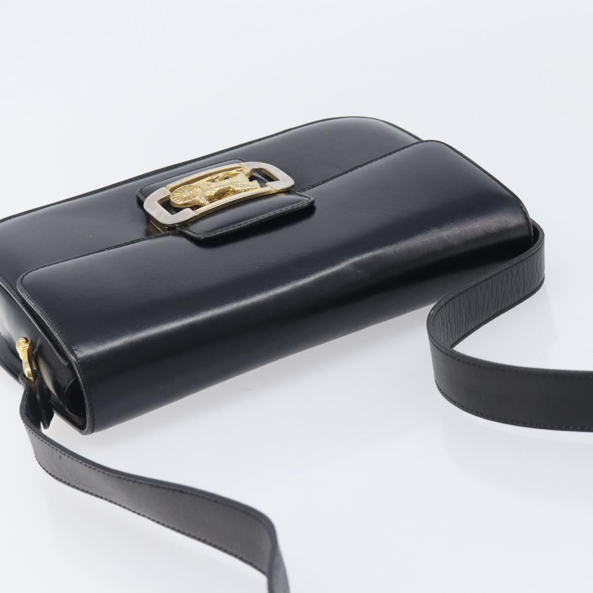 Celine Horse Carriage Leather, Black, Leather, Shoulder Bag
