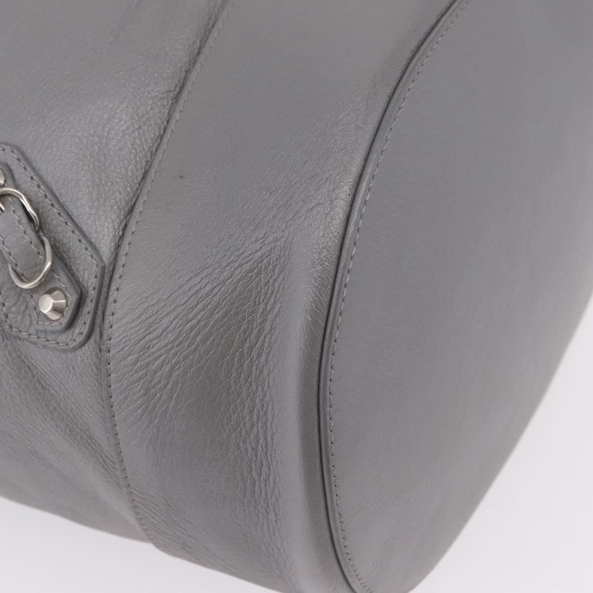 Balenciaga Papier Drop Bucket Leather, Silver, Leather, Handbag