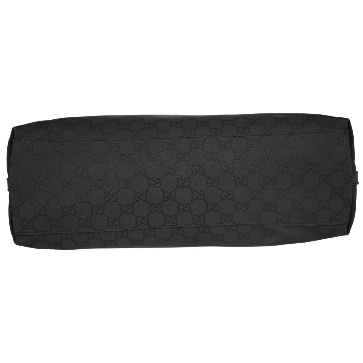 Gucci Vintage Open Shoulder Bag (Outlet) GG Canvas with Leather, Black, Canvas, Shoulder Bag