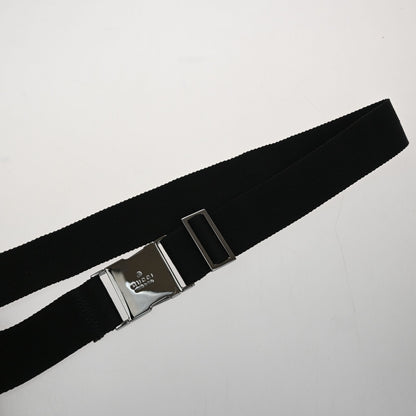 Gucci Buckle Waist GG Canvas and leather, Black, Canvas, Clutch
