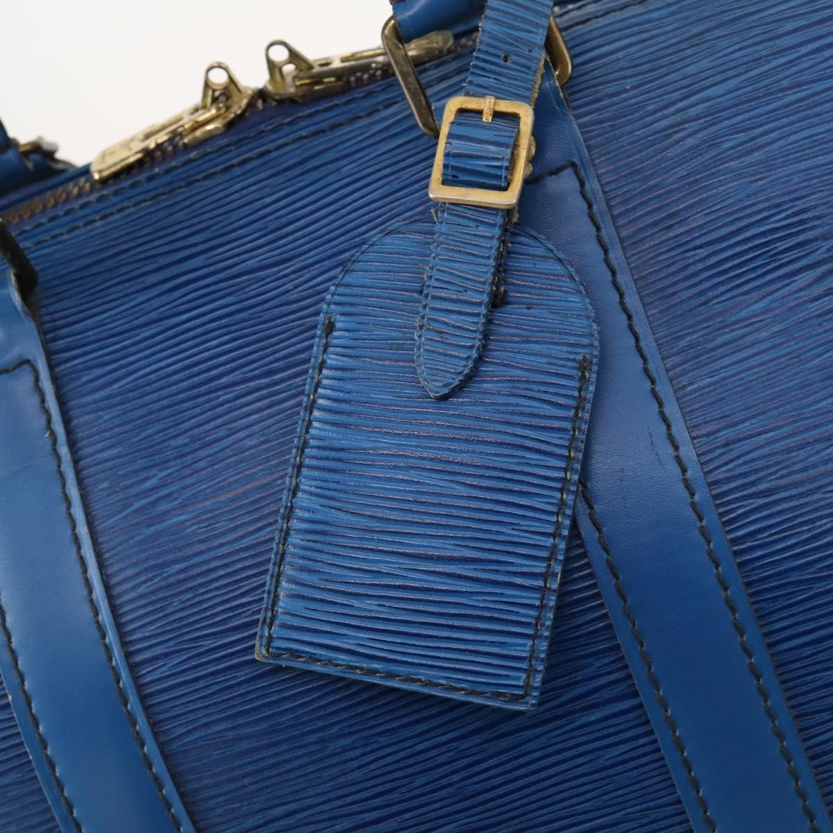 Louis Vuitton Keepall Epi Leather, Blue, Leather, Travel Bag