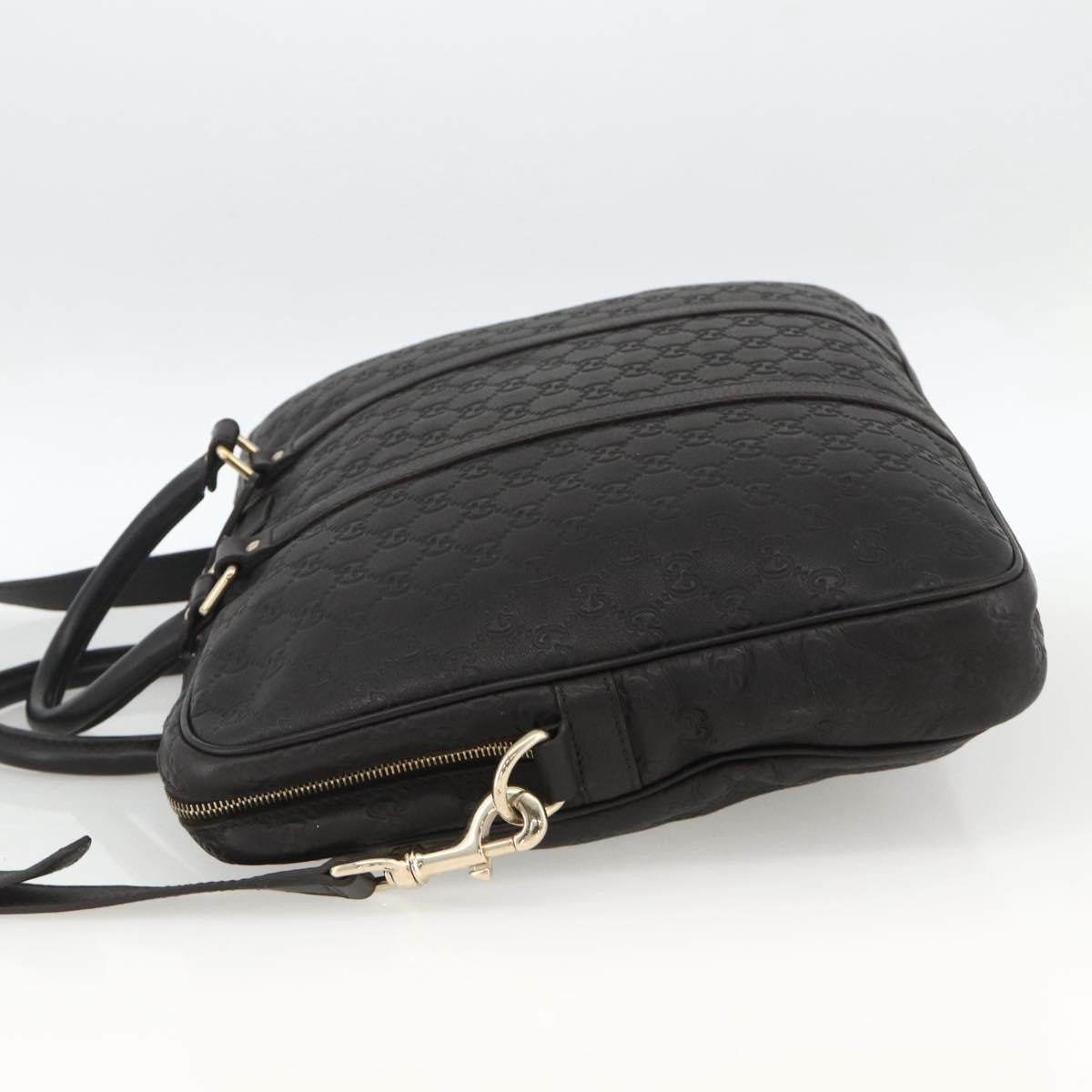 Gucci Convertible Guccissima Leather, Black, Leather, Briefcase