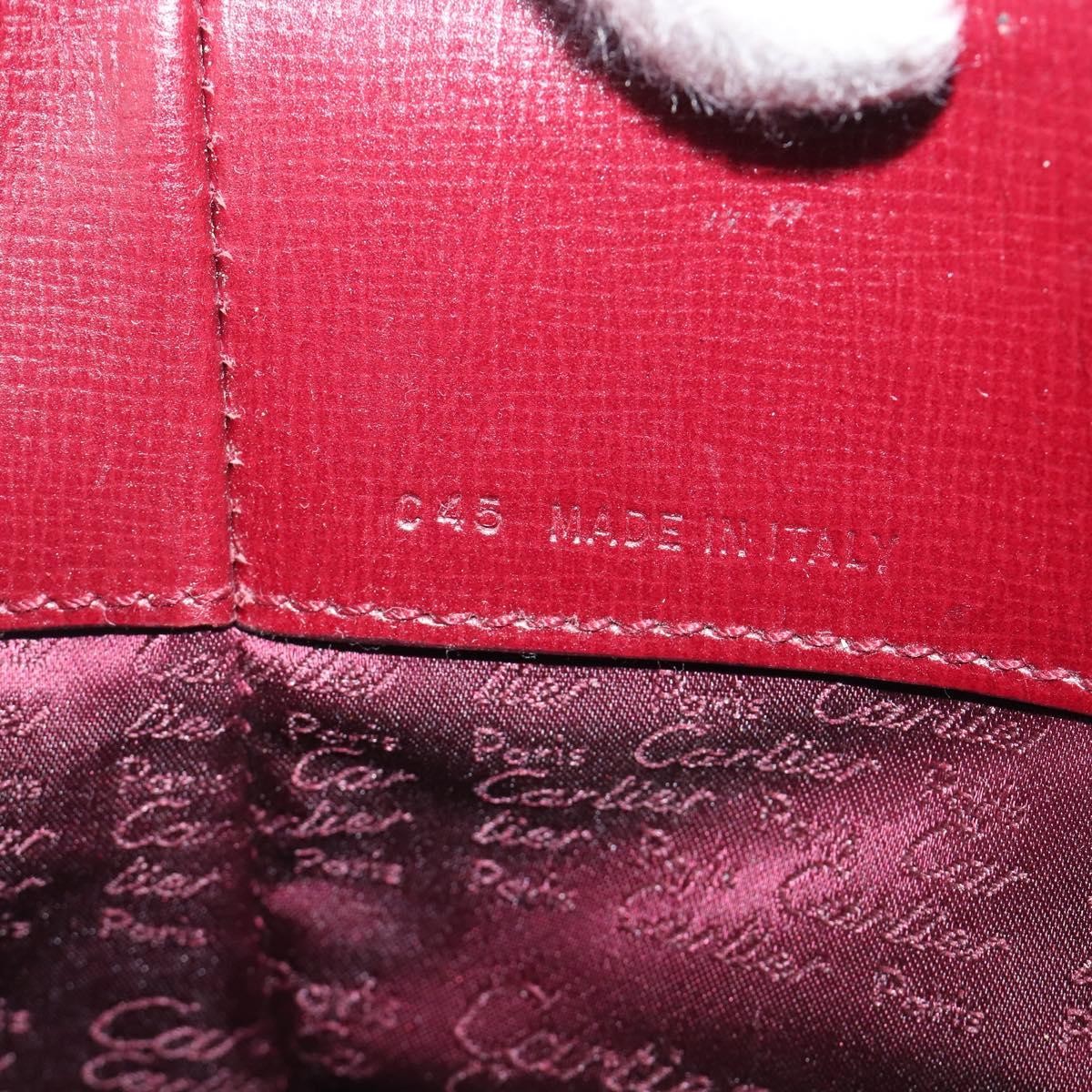 Cartier Must de cartier Leather, Burgundy, Leather, Shoulder Bag