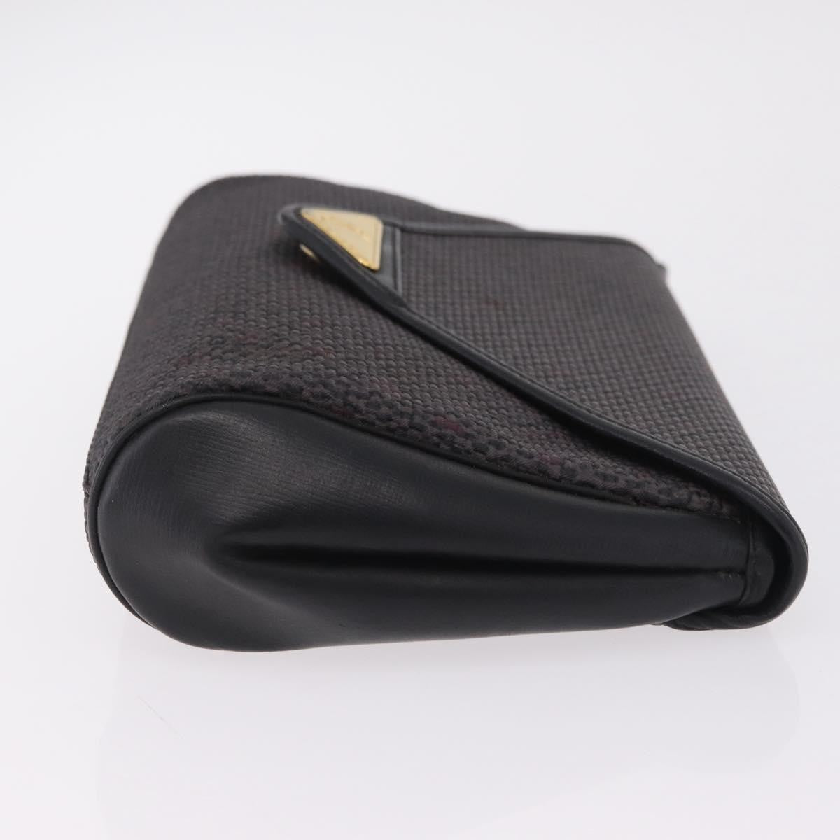 Saint Laurent Vintage Clutch Canvas, Gray, Canvas, Clutch