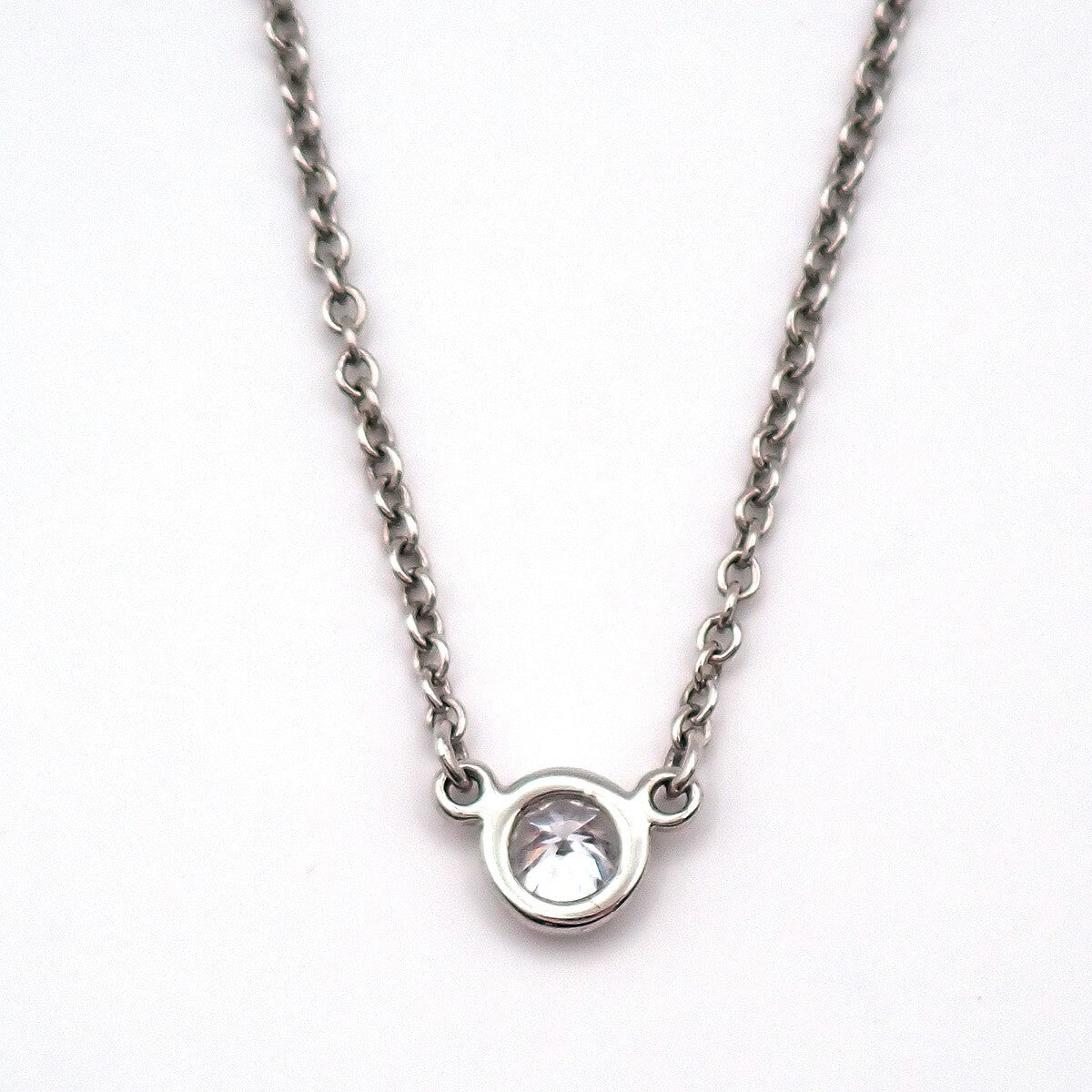 Tiffany & Co. Elsa Peretti Diamonds By The Yard Platinum with Diamond, Silver, Platinum, Necklace