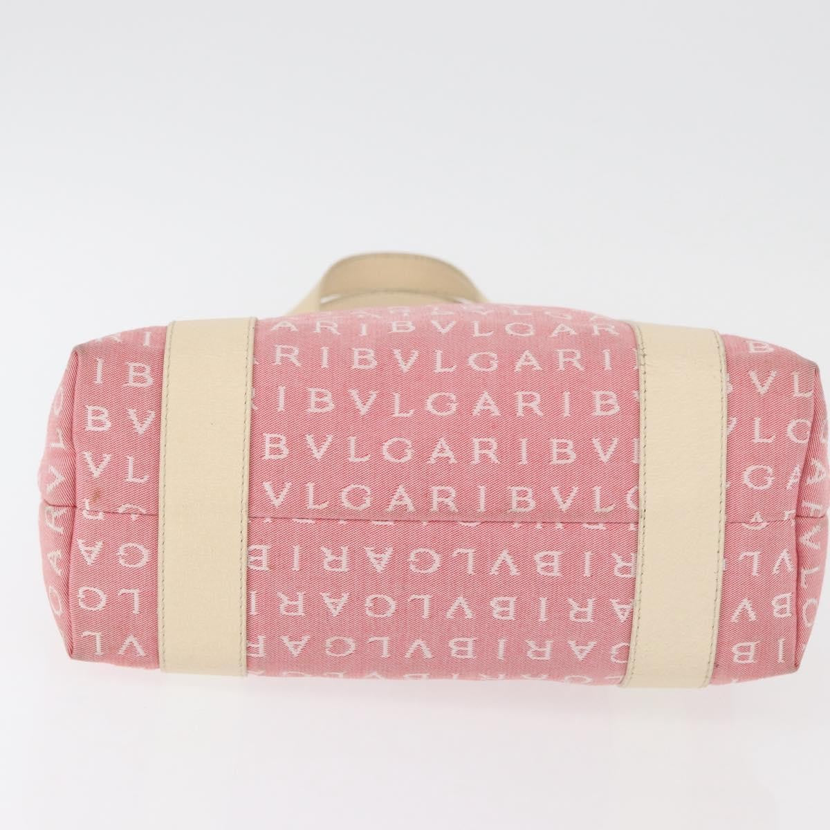 Bvlgari Logomania Canvas, Pink, Canvas, Shoulder Bag