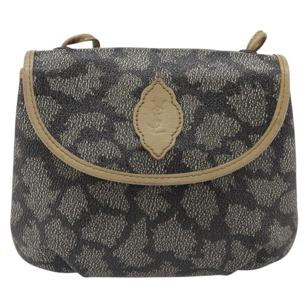 Saint Laurent Vintage Shoulder bag Canvas, Gray, Canvas, Shoulder Bag