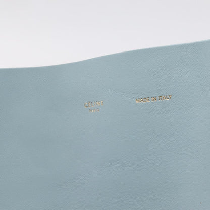 Celine Horizontal Bi-Cabas Leather, Blue, Leather, Tote Bag