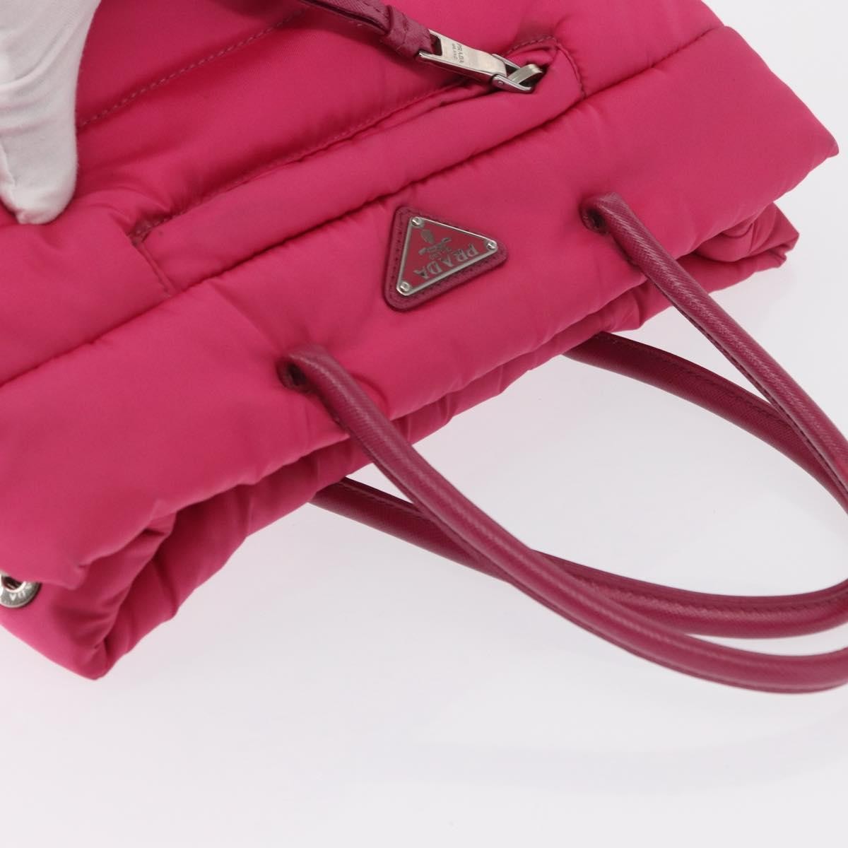 Prada Bomber Tessuto, Pink, Nylon, Tote Bag