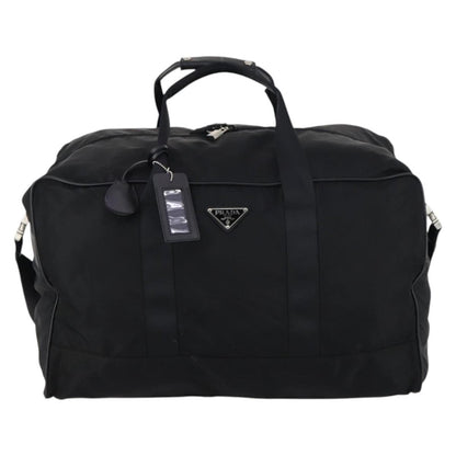 Prada Boston Tessuto, Black, Nylon, Handbag