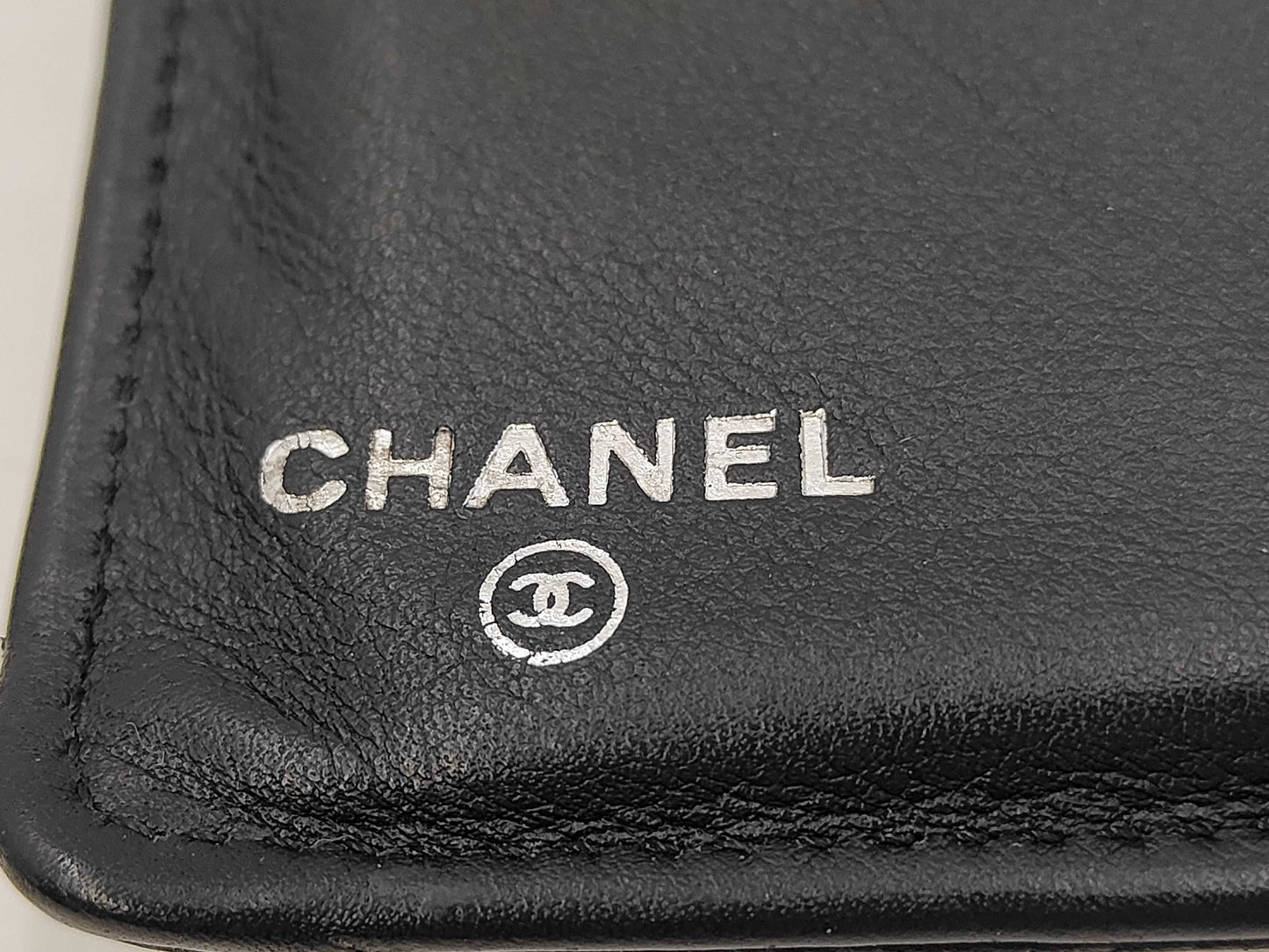 Chanel Bi-Fold Wallet Leather, Black, Leather, Wallet