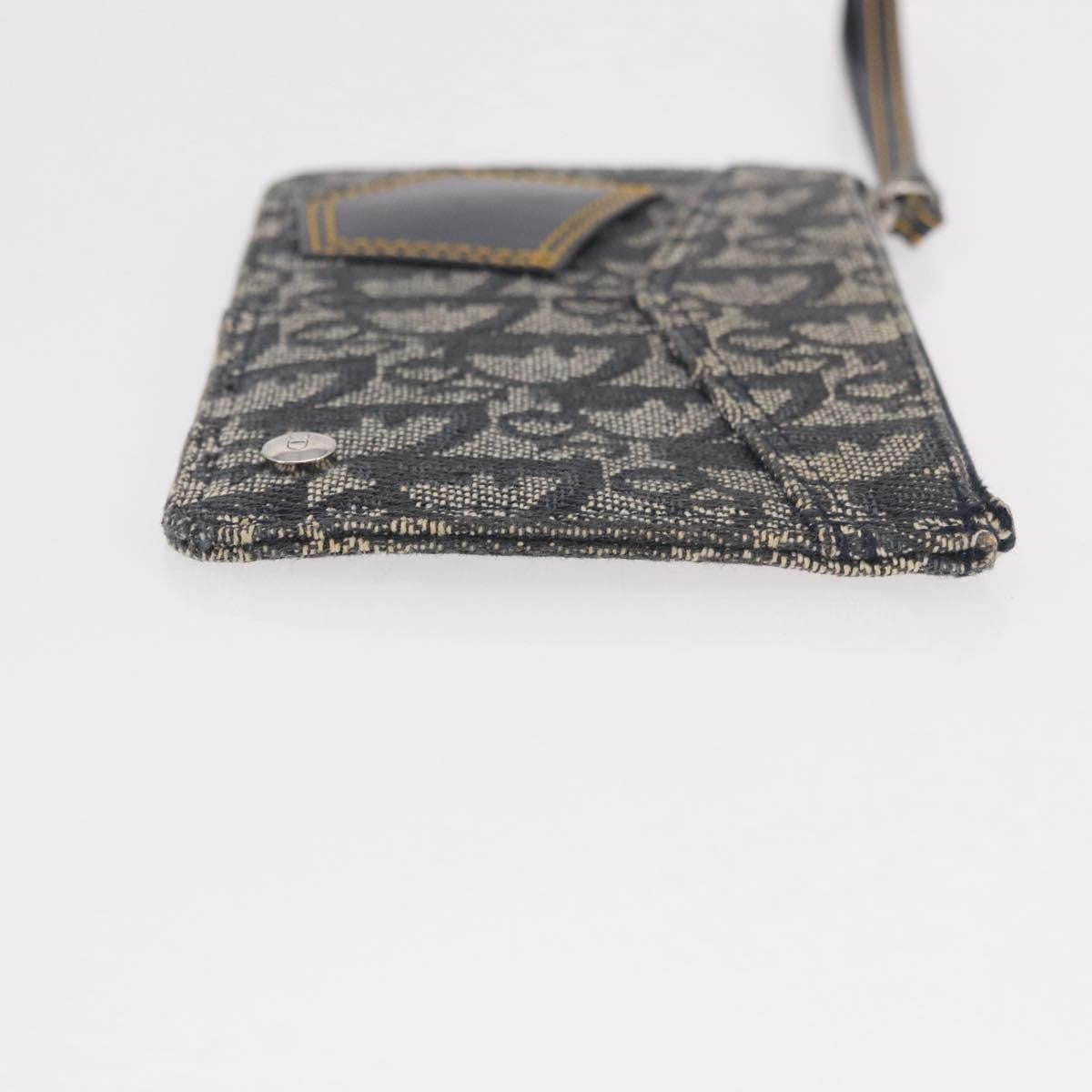 Christian Dior A5 Pouch Oblique Canvas, Navy, Canvas, Clutch