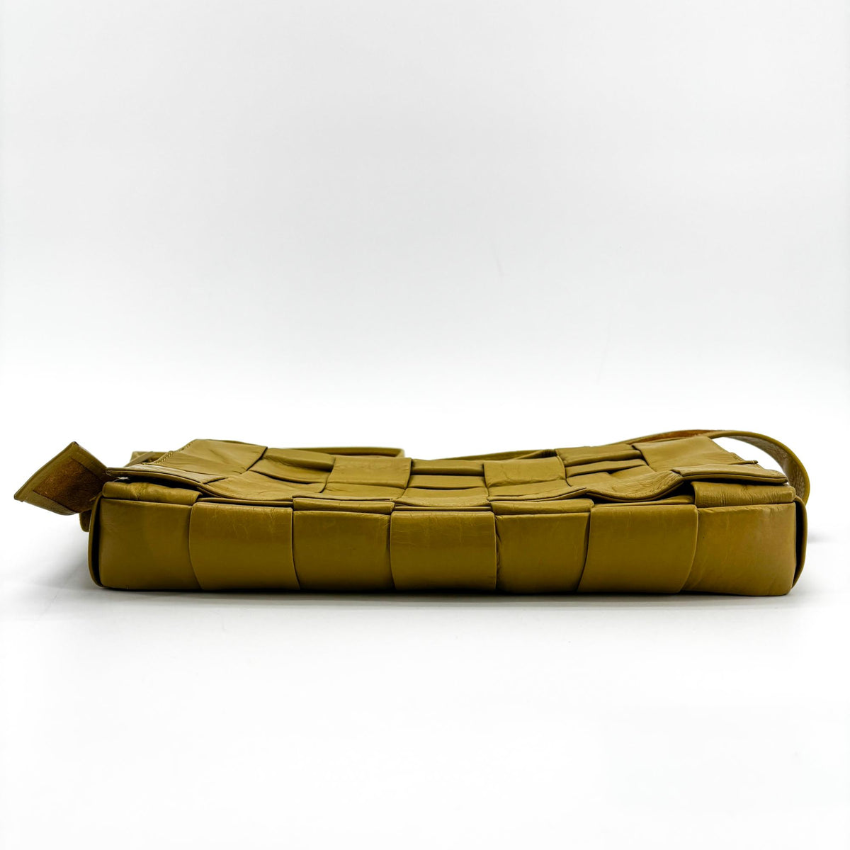 Bottega Veneta Fun Cassette Maxi Intrecciato Leather, Yellow, Leather, Crossbody Bag