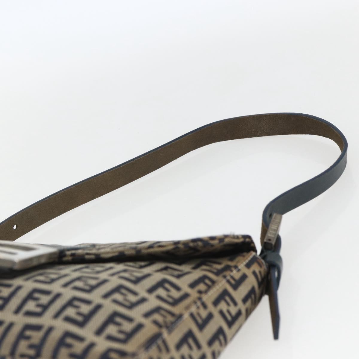 Fendi Zucchino Canvas Mamma Baguette canvas, NAVY, CANVAS, Handbag