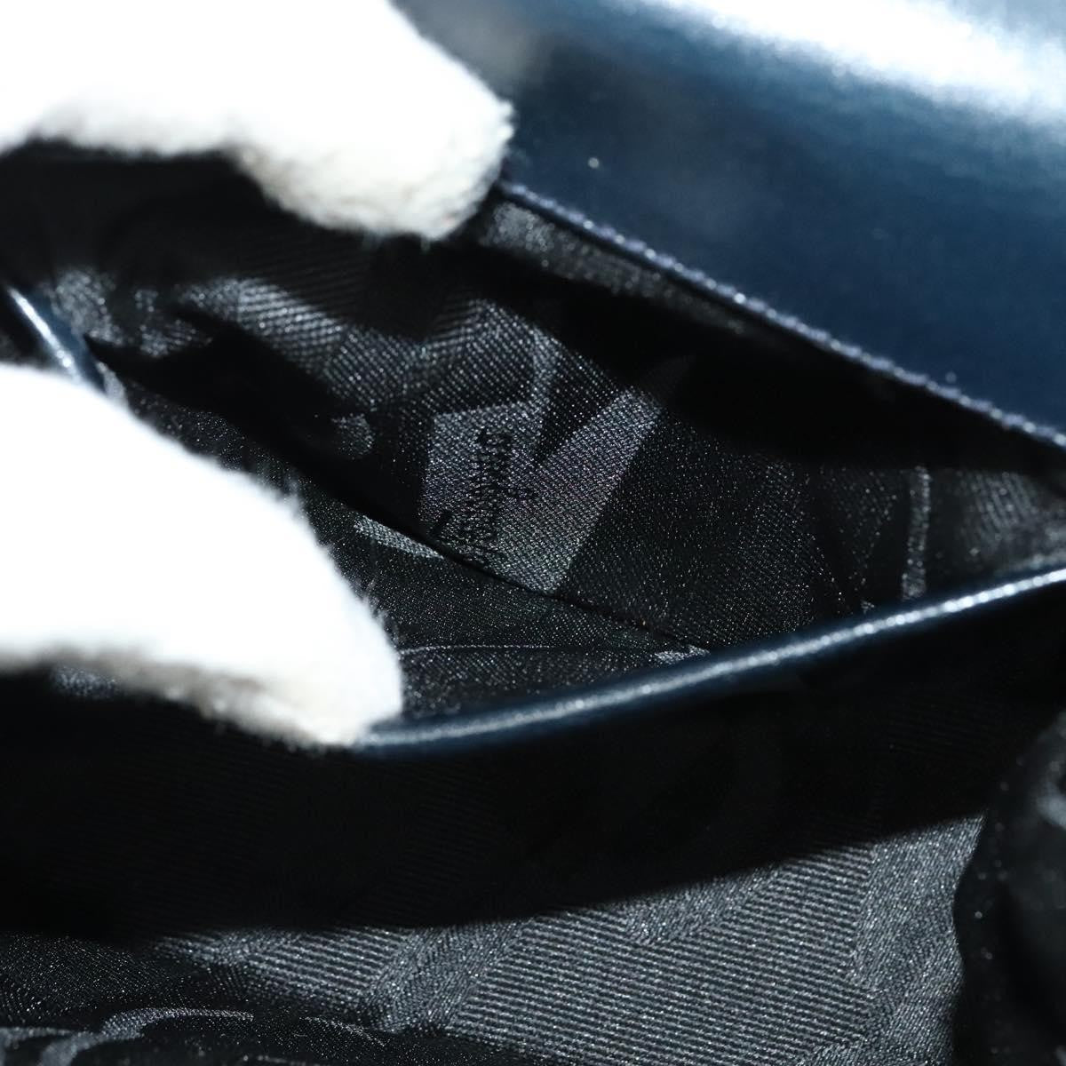 Salvatore Ferragamo Gancini Leather, Black, Leather, Shoulder Bag