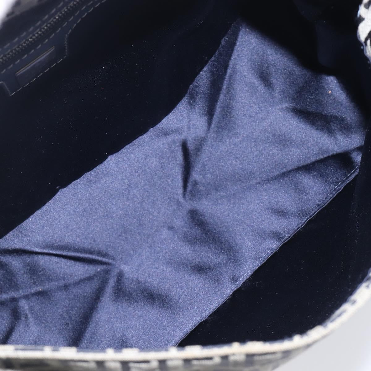 Fendi Zucchino Mamma Baguette Canvas, Navy, Canvas, Shoulder Bag