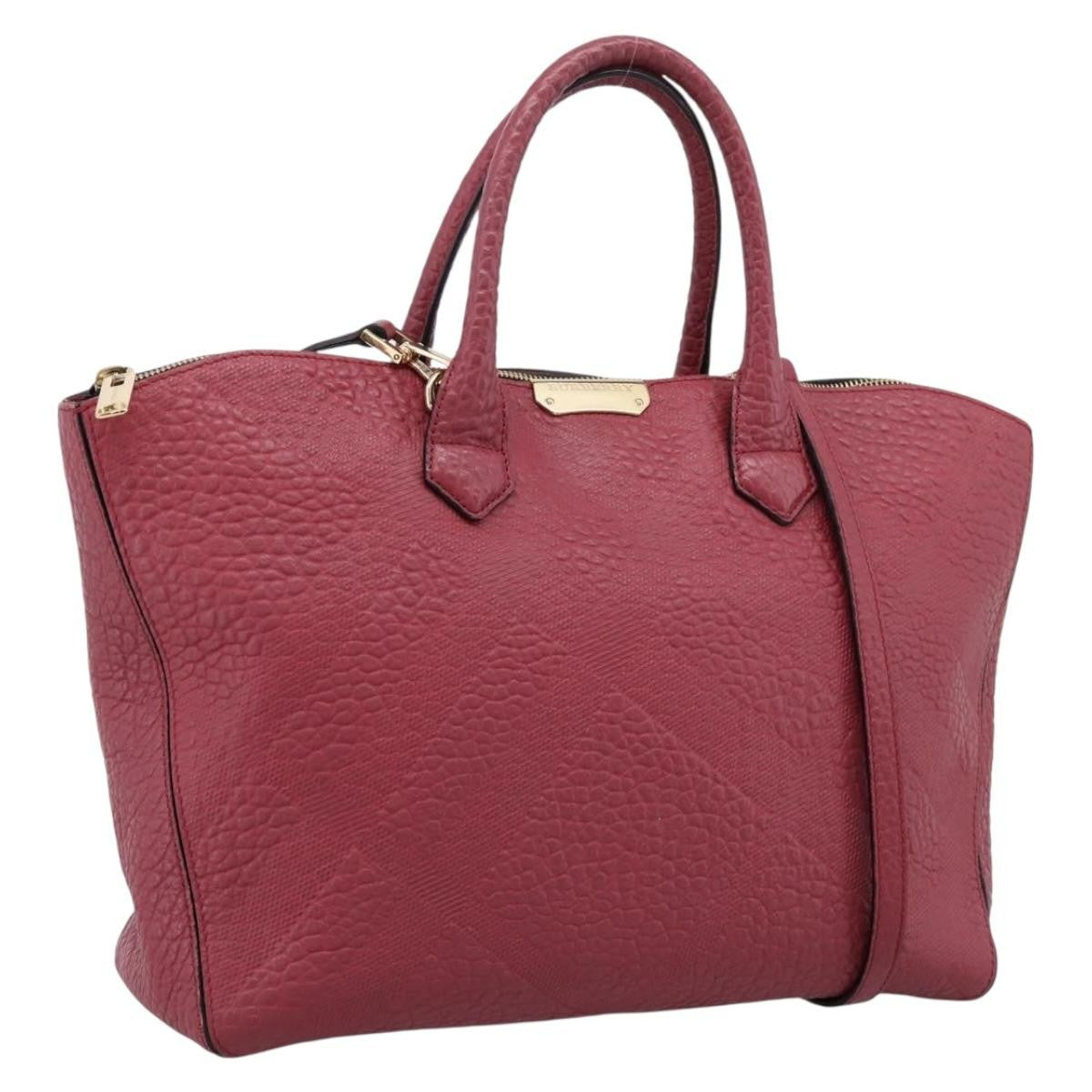 Burberry Clifton Convertible Heritage Grained Leather, Red, Leather, Tote Bag