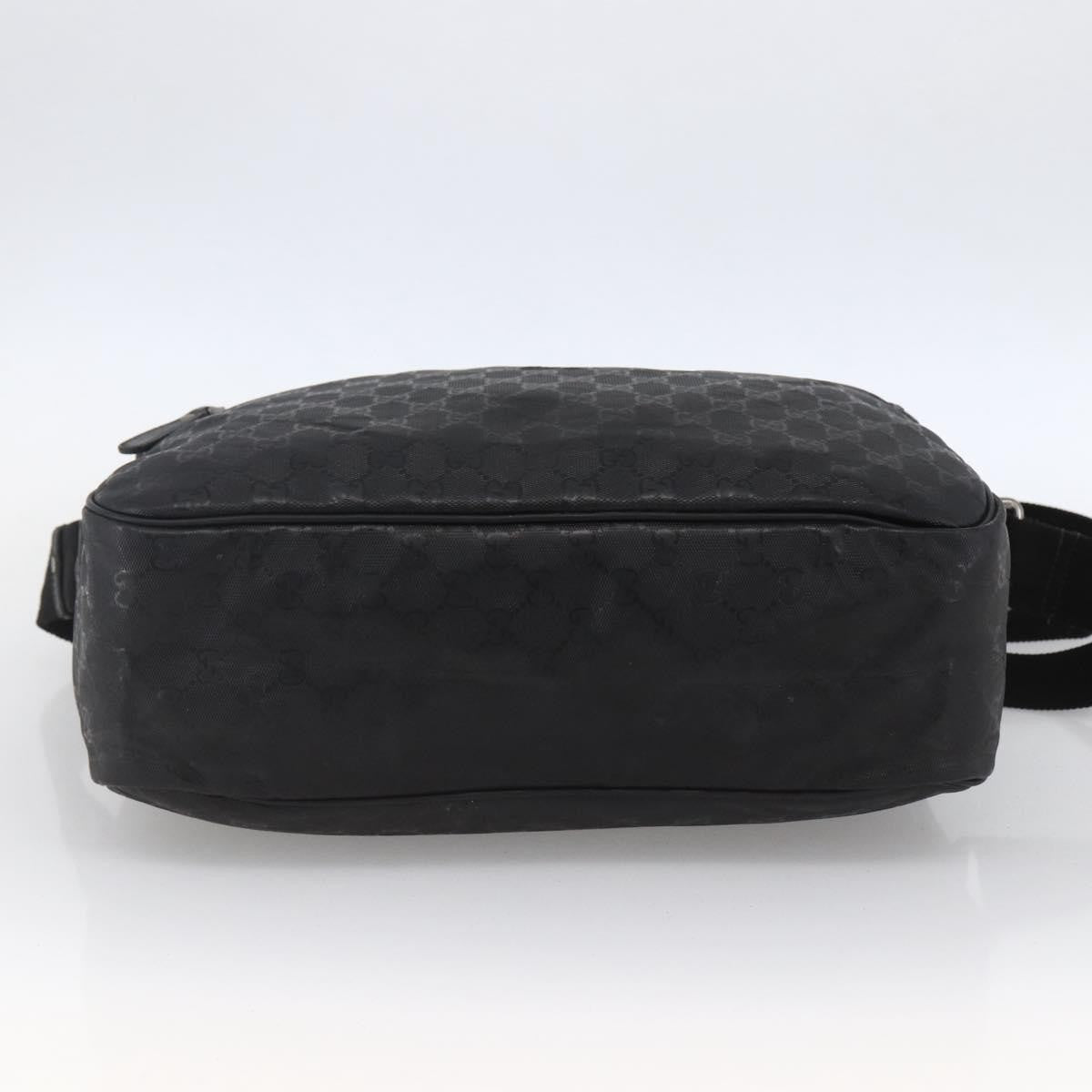 Gucci Zip Messenger GG Imprime, Black, Canvas, Handbag