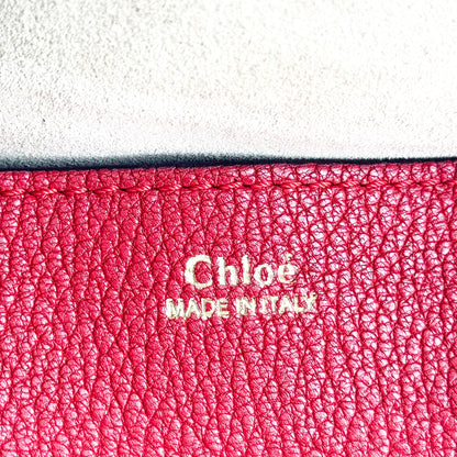 Chloe Drew Leather, Red, Leather, Crossbody Bag