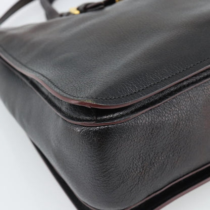 Miu Miu Madras Convertible Lock Leather, Black, Leather, Tote Bag