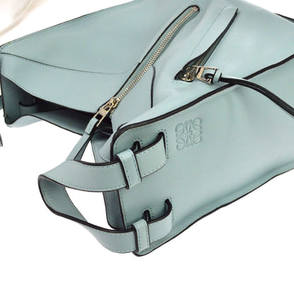 Loewe Hammock Leather, Blue, Leather, Handbag