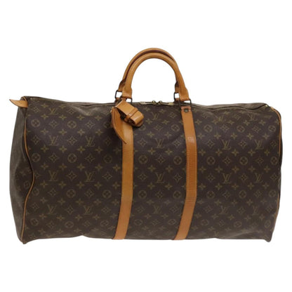 Louis Vuitton Keepall Bag Monogram Canvas, BROWN, CANVAS, Travel bag
