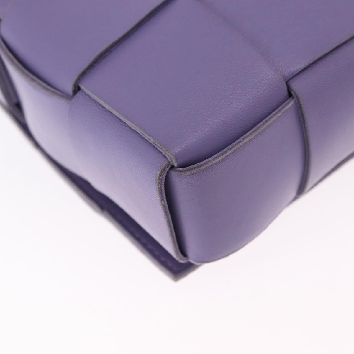 Bottega Veneta Cassette Maxi Intrecciato Leather, Purple, Leather, Crossbody Bag
