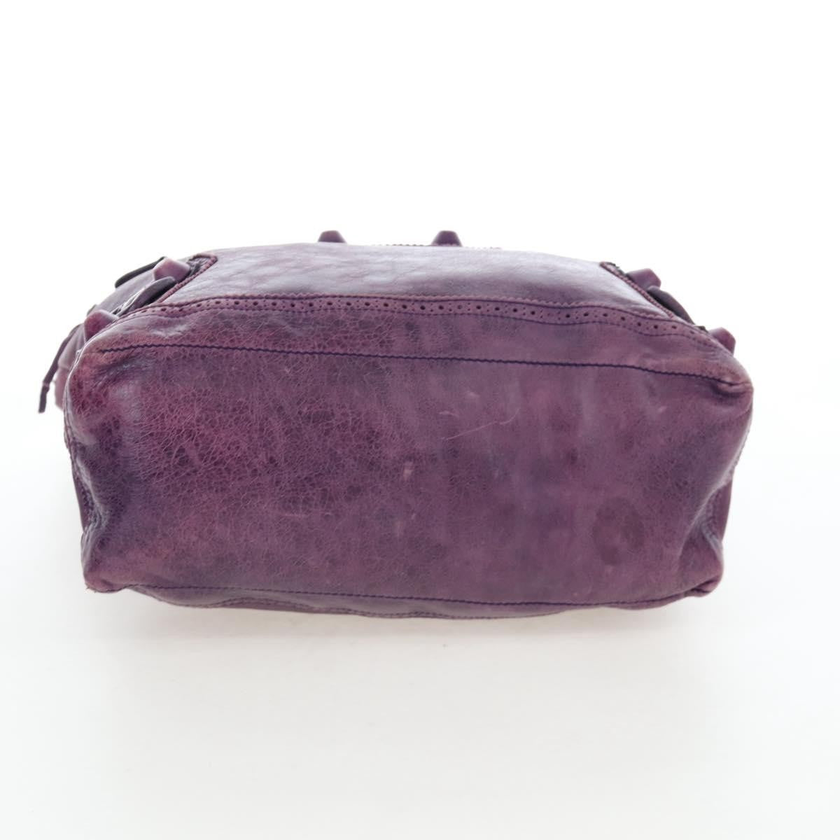 Balenciaga Covered Giant Brogues Day Hobo Leather, Purple, Leather, Shoulder Bag