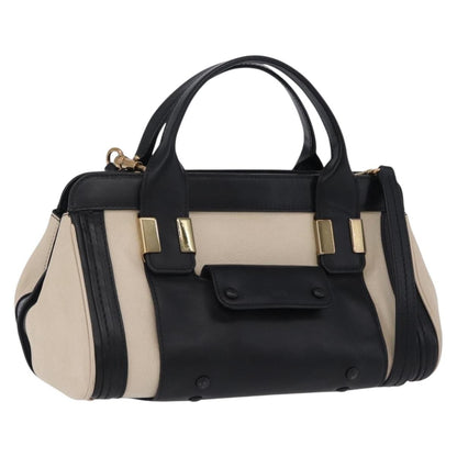 Chloe Alice Satchel Leather, Black, Leather, Handbag