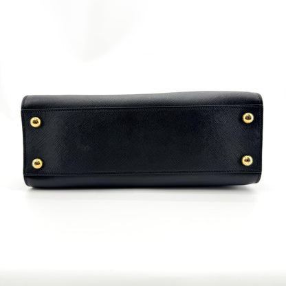 Prada saffiano tote Leather, Black, Leather, Tote Bag