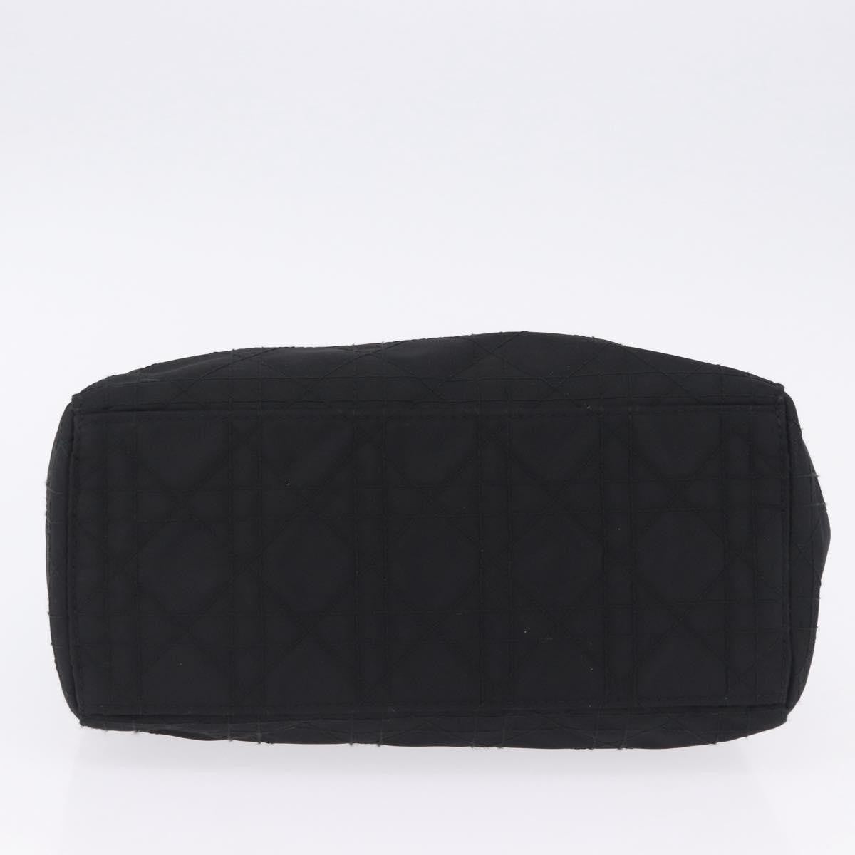 Christian Dior Vintage Lady Dior Cannage Quilt Nylon, Black, Nylon, Handbag