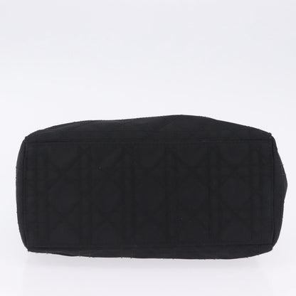 Christian Dior Vintage Lady Dior Cannage Quilt Nylon, Black, Nylon, Handbag