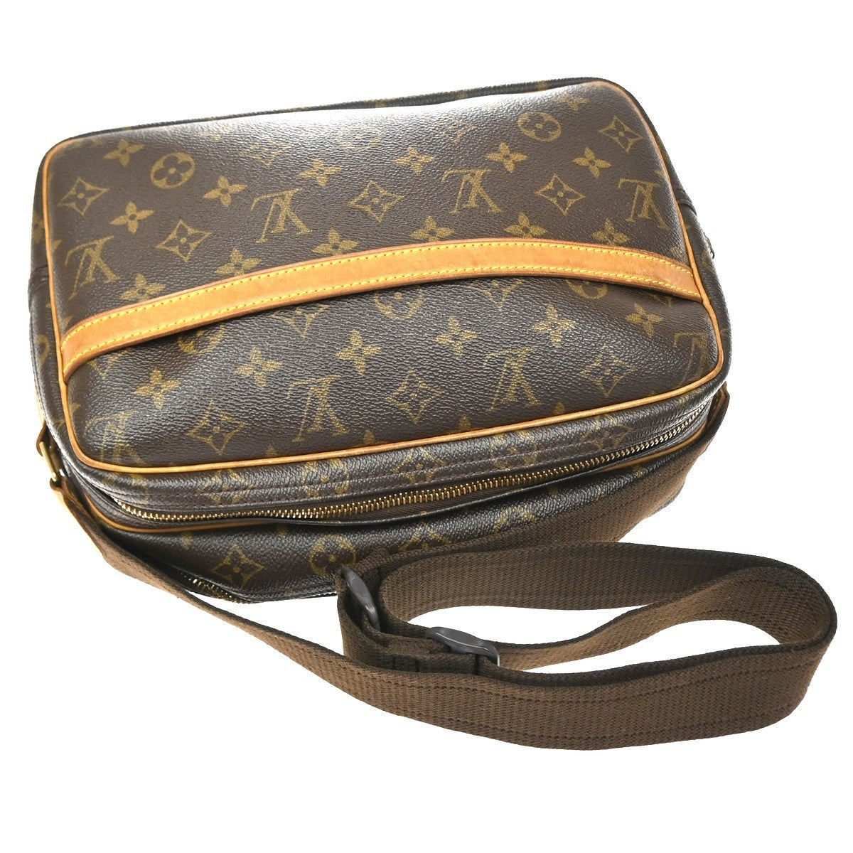 Louis Vuitton Reporter Monogram Canvas, Brown, Canvas, Handbag