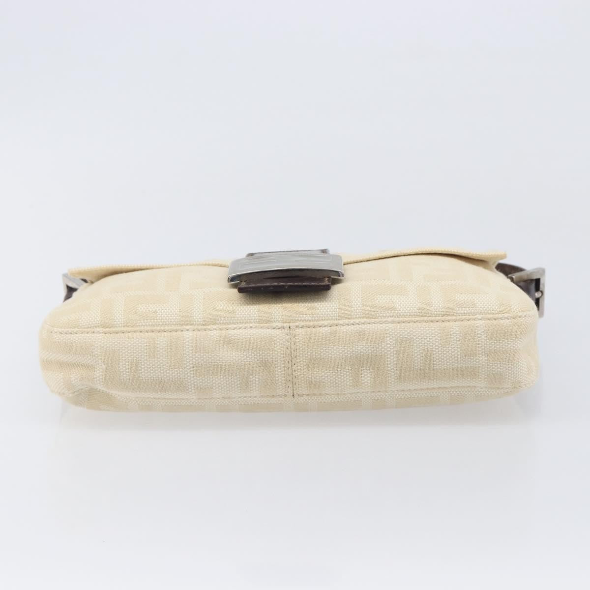 Fendi Baguette Zucca Canvas, Beige, Canvas, Handbag